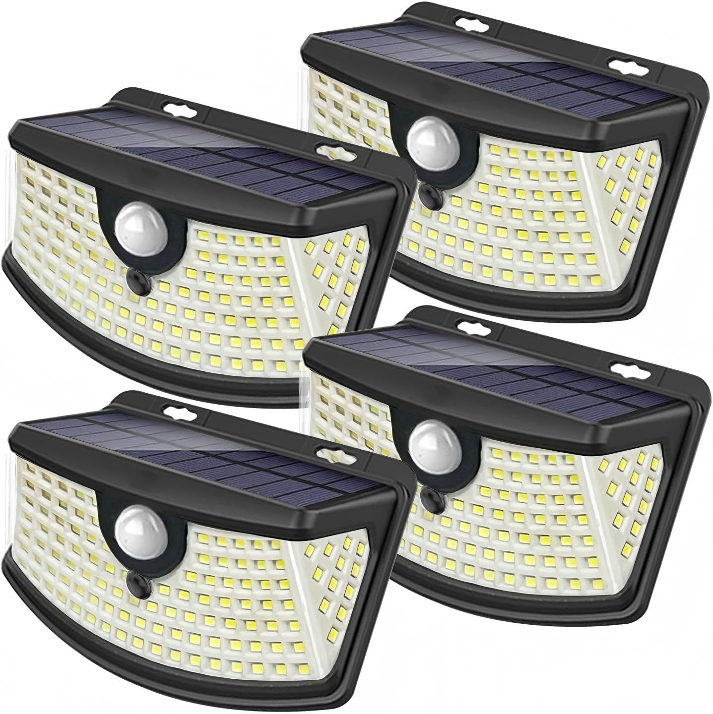 Aootek New Solar Motion Sensor Lights 120 LEDs with Lights Reflector,270° Wide Angle, IP65 Waterproof, Step Lights for Front Door, Yard, Garage, Deck (Back Button 4-Pack) - Image 7