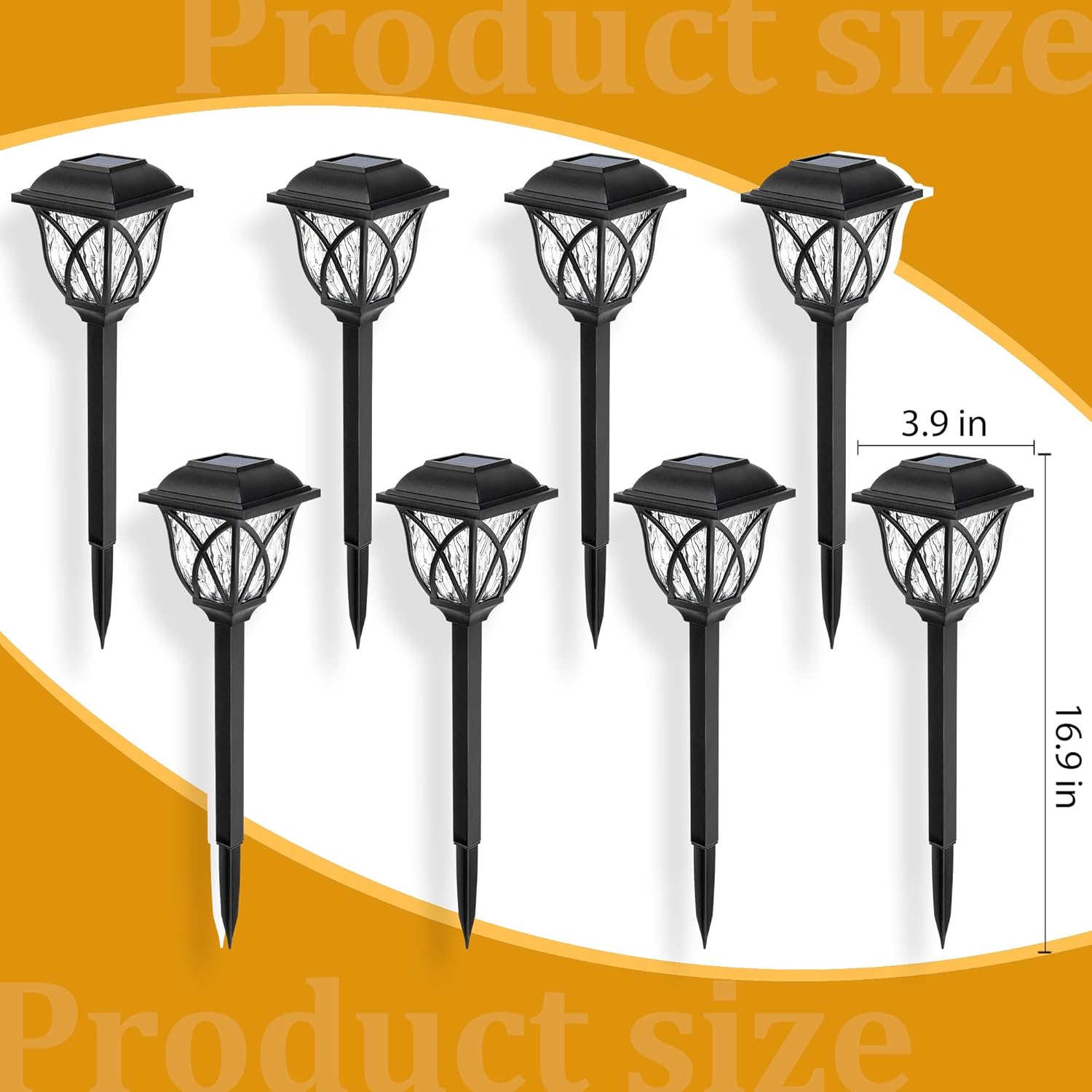 GIGALUMI Solar Lights Outdoor Waterproof, 6 Pack LED Solar Garden Lights, Outdoor Decorations, Garden Decor for Yard, Patio, Landscape, Planter, Walkway (Warm White) - Image 7