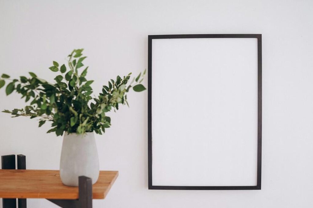 Combining Art, Shelves, and Mirrors